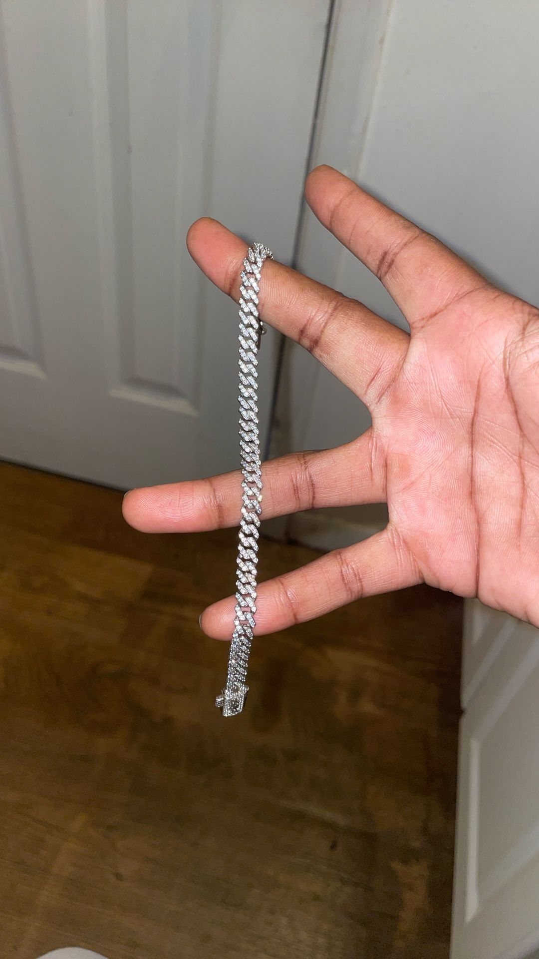 7in Sliver Iced Out Bracelet