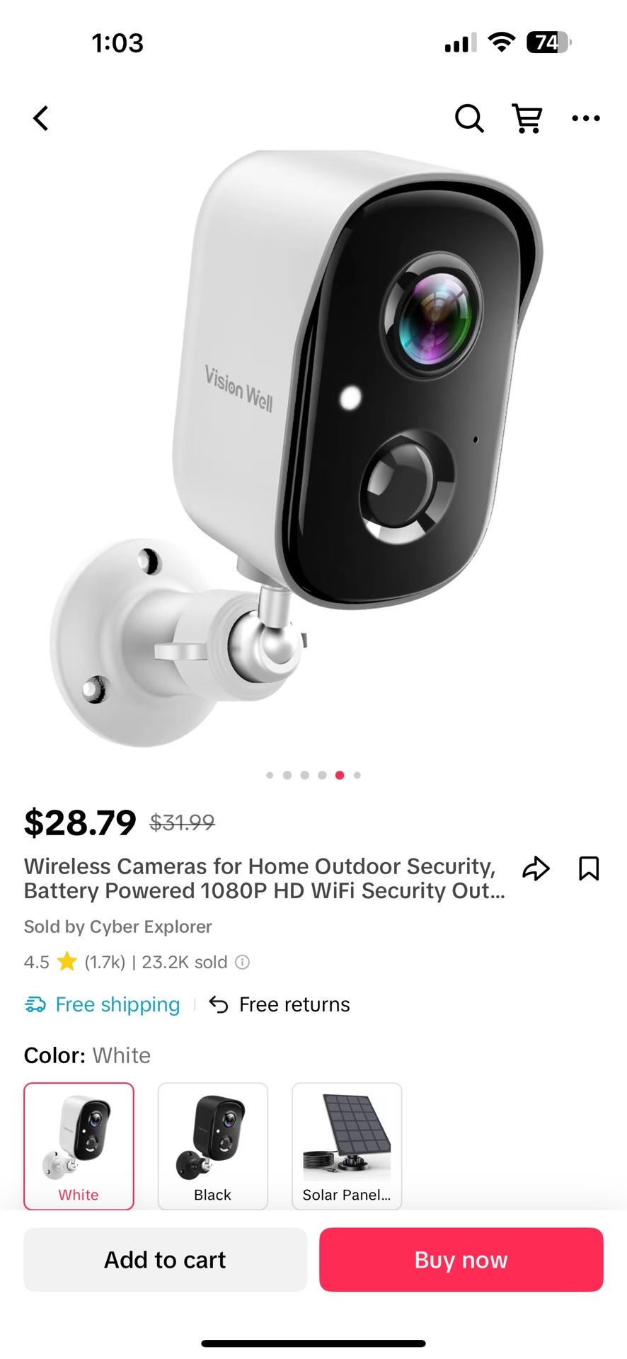 Vision Well Outdoor/Indoor Wireless Security Cameras