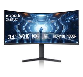 KOORUI 34" 34E6UC WQHD 180Hz Curved Monitor
