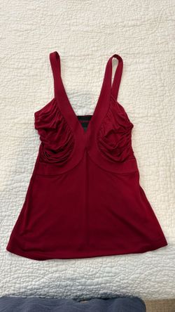Small Ruched ruby halter-style tank top