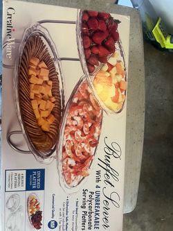 CreativeWare Buffet Server with 4 Serving Platters