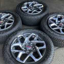20” GMC Sierra OEM Factory Wheels With Bridgestone All Terrain Tires 