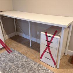 IKEA Lagkapten Table With Olov Adjustable Legs 