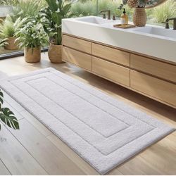 NEW Rug 72x24in, Non Slip Washable, Absorbent Soft with Rubber Backing, Quick Dry Microfiber Carpet