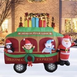 8ft Long Christmas Caboose, 6 Ft Tall