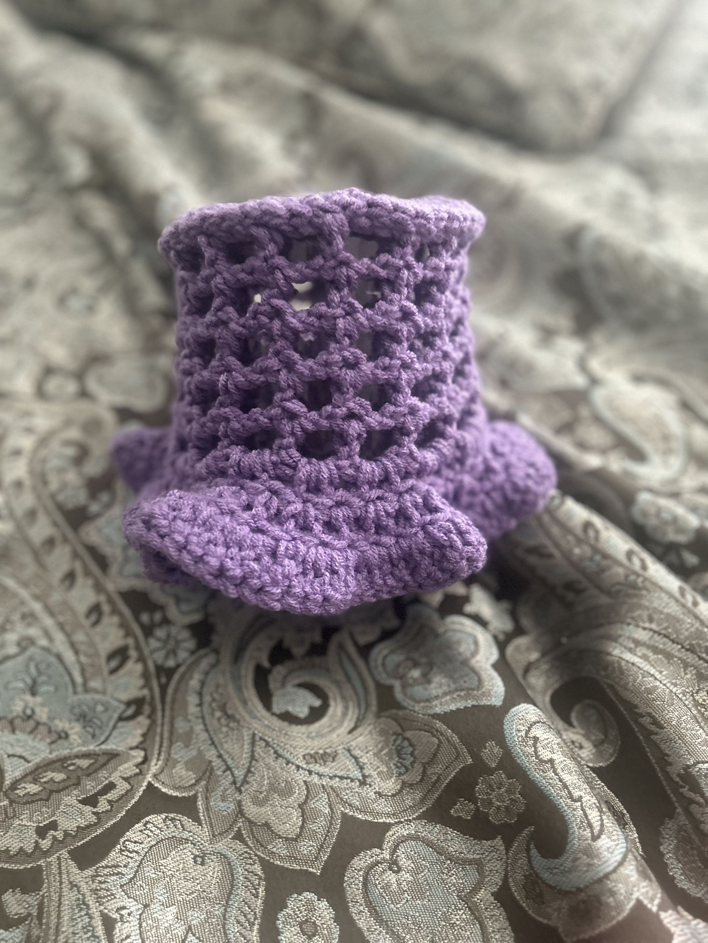 Crochet Mesh Bucket Hat