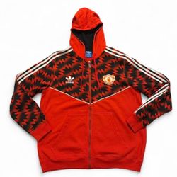 Adidas Originals Manchester United Retro Hooded Full-Zip red devils Jacket