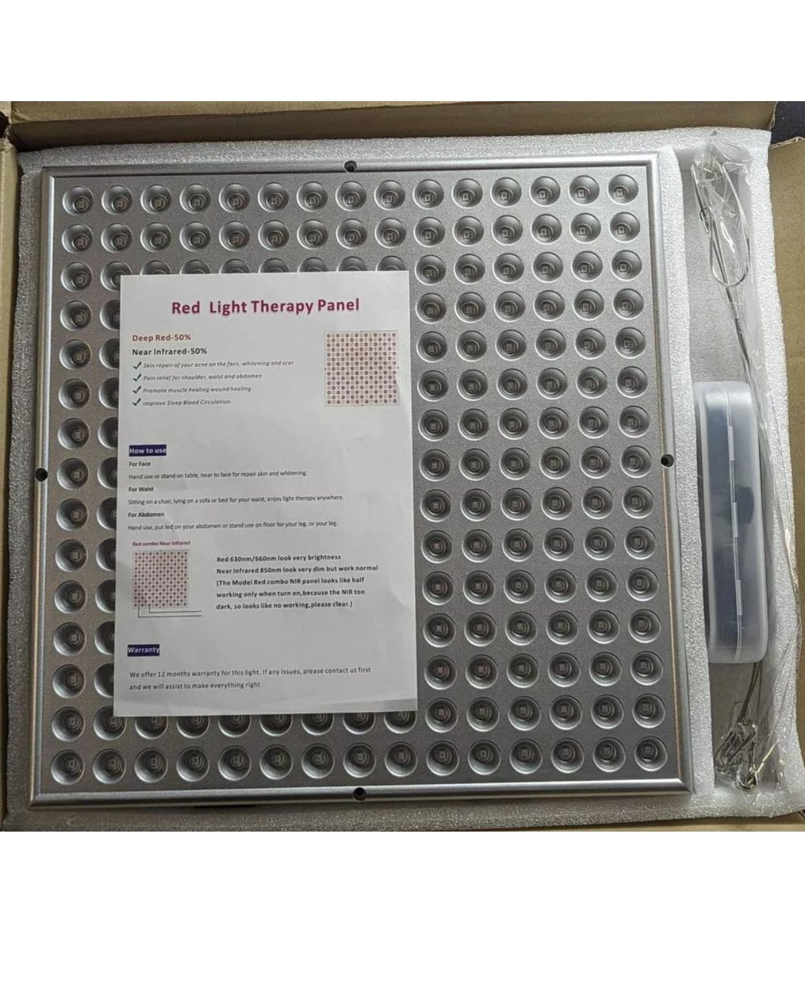 LHCYLDQ - Red-Light-Therapy-Device - 45W LED Panel Deep 660nm and Near-Infrared 850nm LED Light Combo for Skin Beauty,Pain Relief of Muscles and Joint