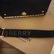 Burberry Vintage Check And Leather Note Crossbody Bag