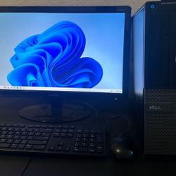 Dell PC desktop computer + monitor  