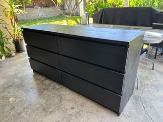 Ikea black malm dresser
