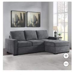 Kendale sleeper Sofa Pull Out With Storage Chaise 