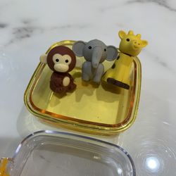 Iwako Japanese Box Set, Animal Erasers, Yellow