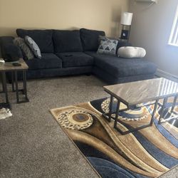 Couch , Rug and Table Set 