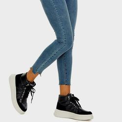 DKQ Women's High Top Fashion Sneakers