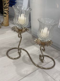 🕯️DOUBLE GLASS CANDLE HOLDERS🕯️