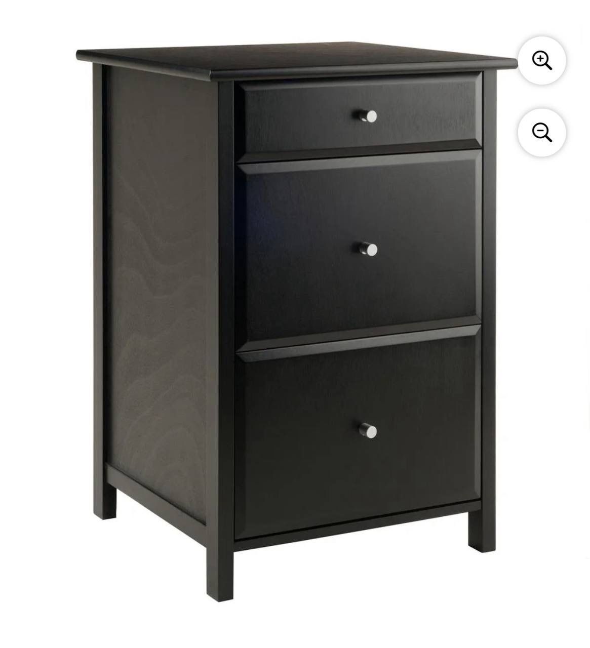 Winsome Wood Delta Home Office File Cabinet, Black Finish. Damaged