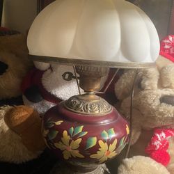 Hurricane Lamp Rose Flowers