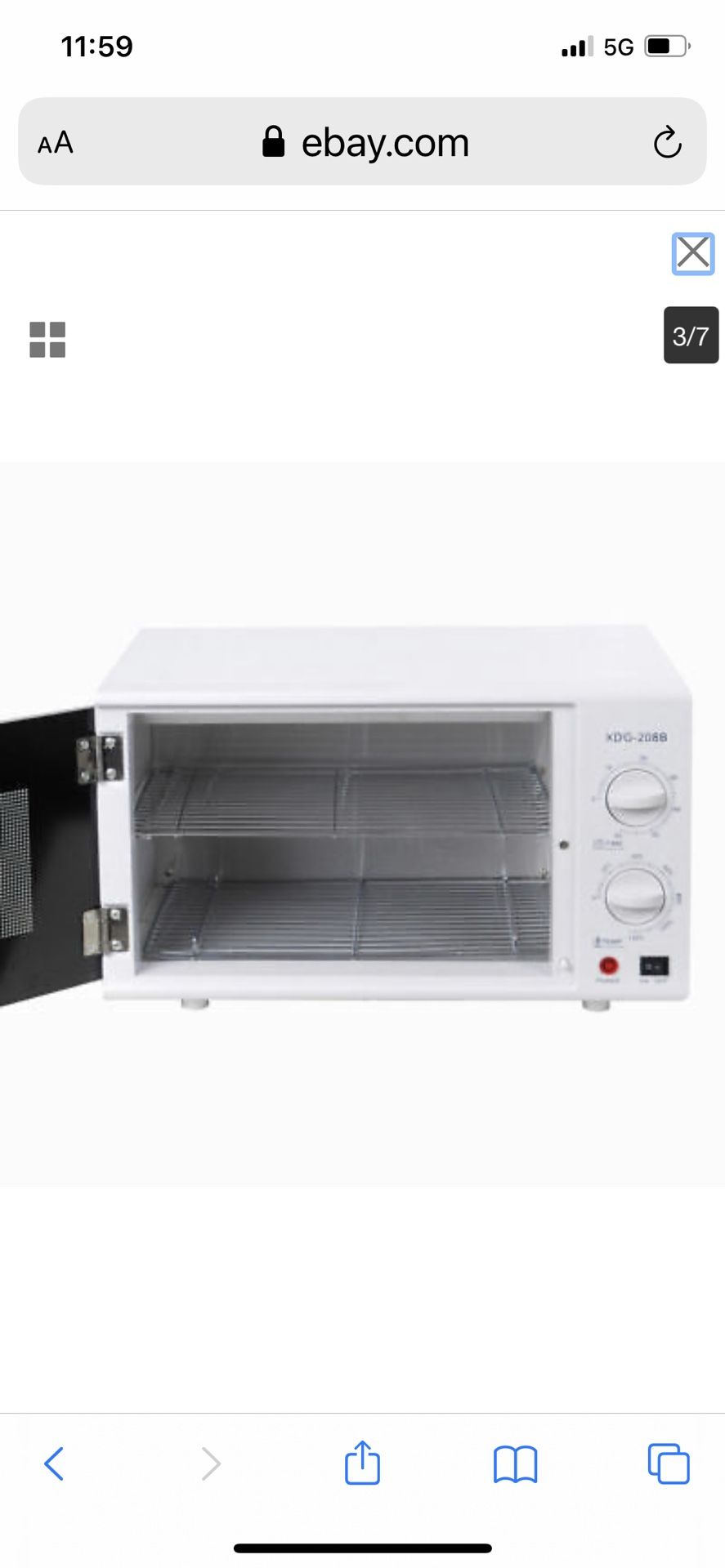 AW 12L Adjustable UV Sterilizer Towel Warmer Hot Cabinet Facial Nail Salon Spa