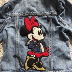 Gap Disney Minnie Mouse Girls Kids Youth 5 Toddler 5t Denim Jean Jacket