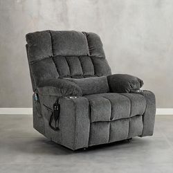 #130ab New 3-Motor Zero Gravity Power Lift Recliner Sofa with Armrest Storage, Massage and Heating