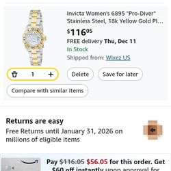 2 Invitica Watches New! Great Condition No Scratches.  40$ Each Or 60$ For Both 