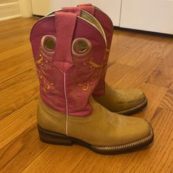 Girls Leather Cowboy Boot