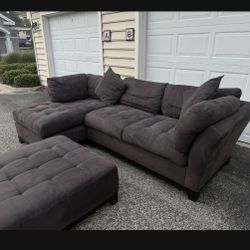Sectional Cindy Crawford Grey Couch 