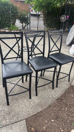 Black Table Chairs + Table