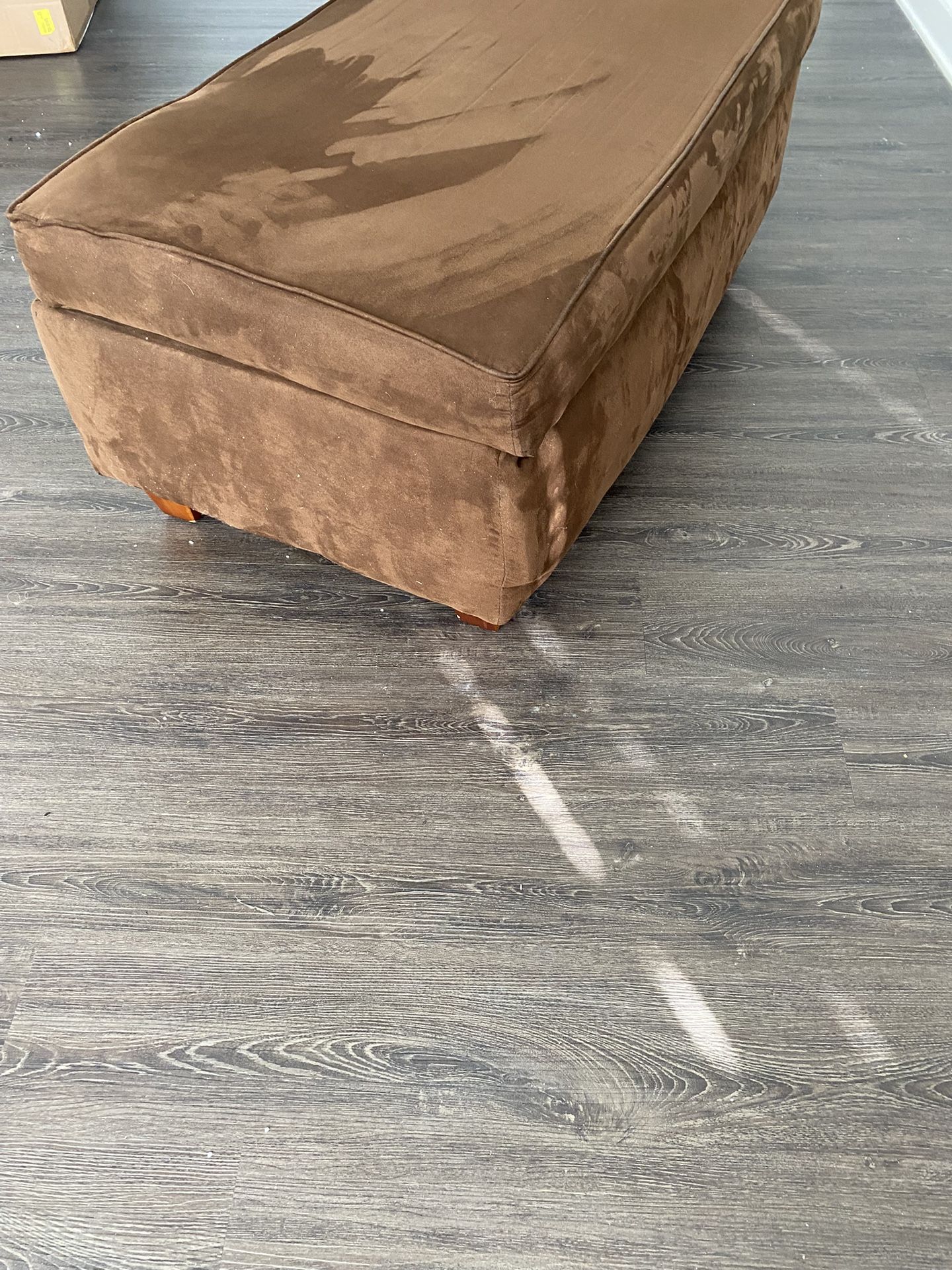 Brown storage ottoman 