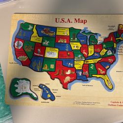 Wooden US Map Puzzle