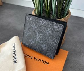 AUTHENTIC Louis Vuitton Slender Men Wallet M62294 Monogram Eclipse