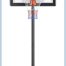 WIN.MAX Basketball Hoop Outdoor 3.3-10ft Adjustable Height, 40inch Backboard with Shatterproof Backboard and Larger Base, Portable Basketball Hoop Goa