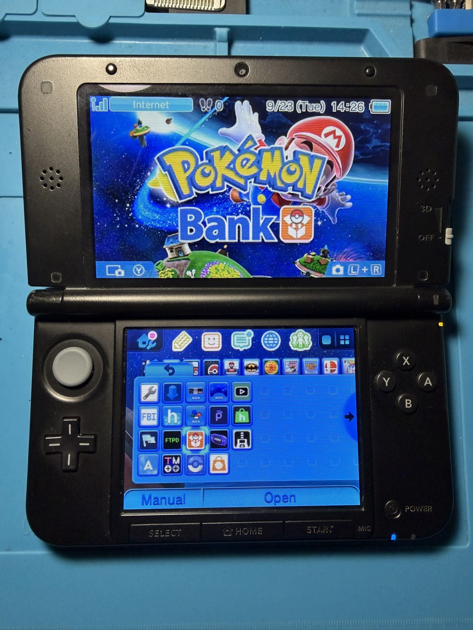 Nintendo Silver 3DS XL Mario & Luigi - Custom Setup - 64GB