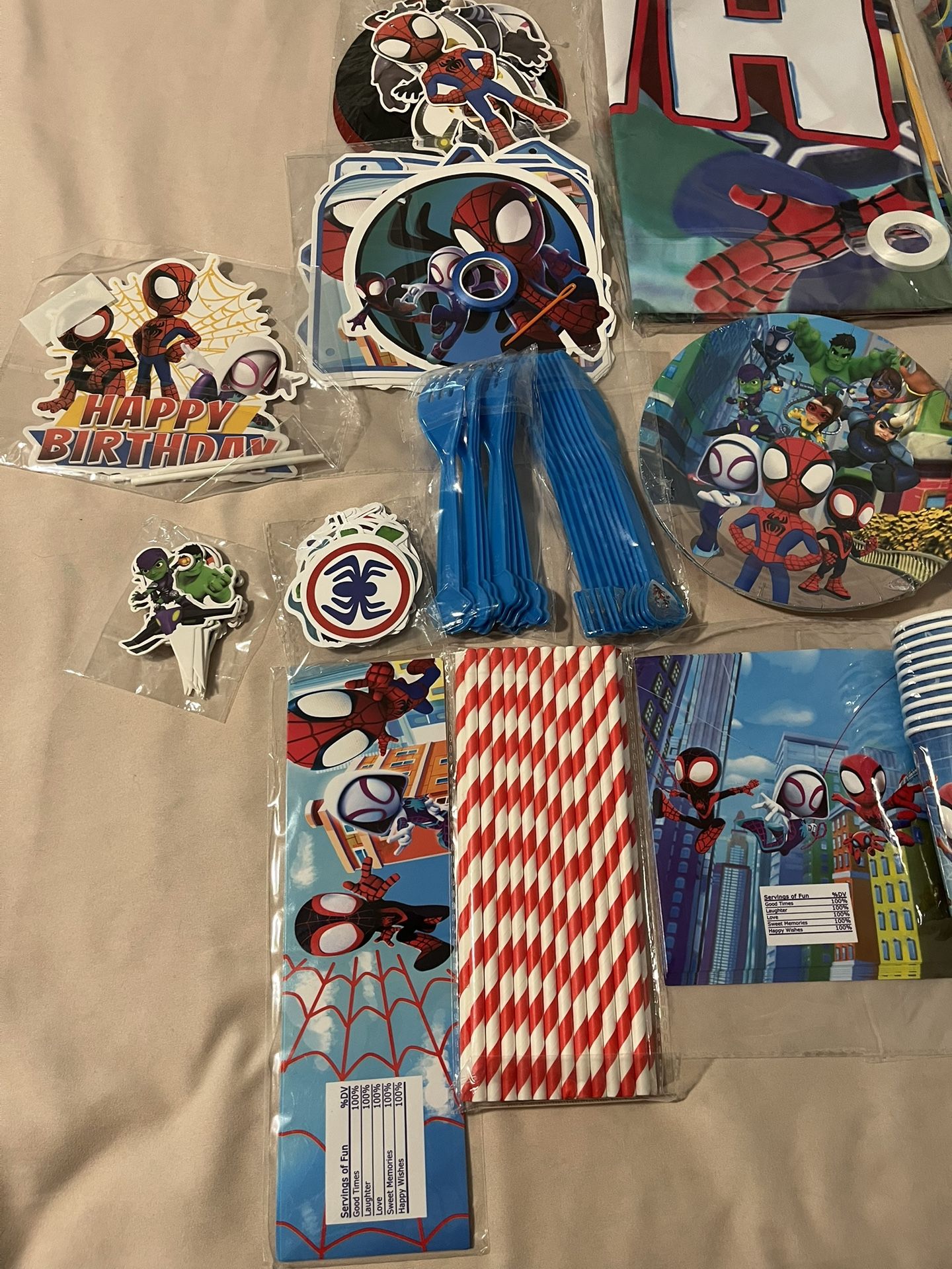 Spiderman Party Supplies $25