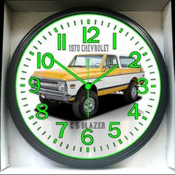 Wall Clock 1970 K5 Blazer Lifted Garage Shop Glow In The Dark Wall Clock New!