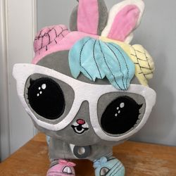 Brand New L.O.L. Surprise Sweet Hop Hop Gray Pink Cat Plush Stuffed Animal Toy 16 inch