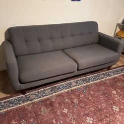 Living Spaces Gray Sofa 82”