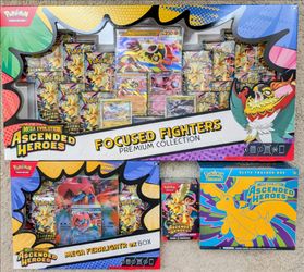 Ascended Heroes Pokemon Focused Fighters, ETBs, Booster Bundles, ex boxes