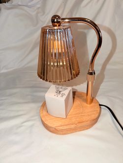Electric Candle Warmer Lamp with Wooden Base