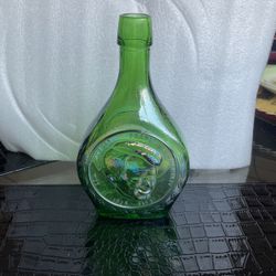 Vintage Green Wheaton Robert Francis Kennedy Glass