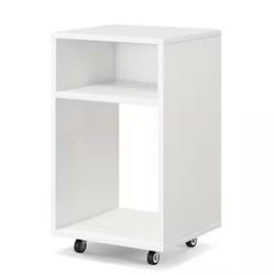White Wood 13 in. W Vertical Mobile File Cabinet Printer Stand Storage Organizer Home Office