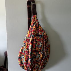 KAVU Rope Sling Bag – Colorful Geometric Print