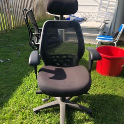 Computer Chair Or Office  Chair. Completely  Black In Color