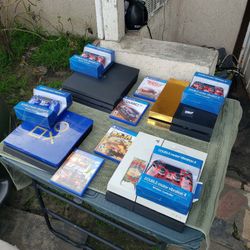 All 3 Models Available. Each with 1 Game 1 Control. 2026 PS4 500GB. $150! Gold or white. 2018 PS4 Slim 1TB $175! The 2020 PS4 Pro $200!. Trade are wel