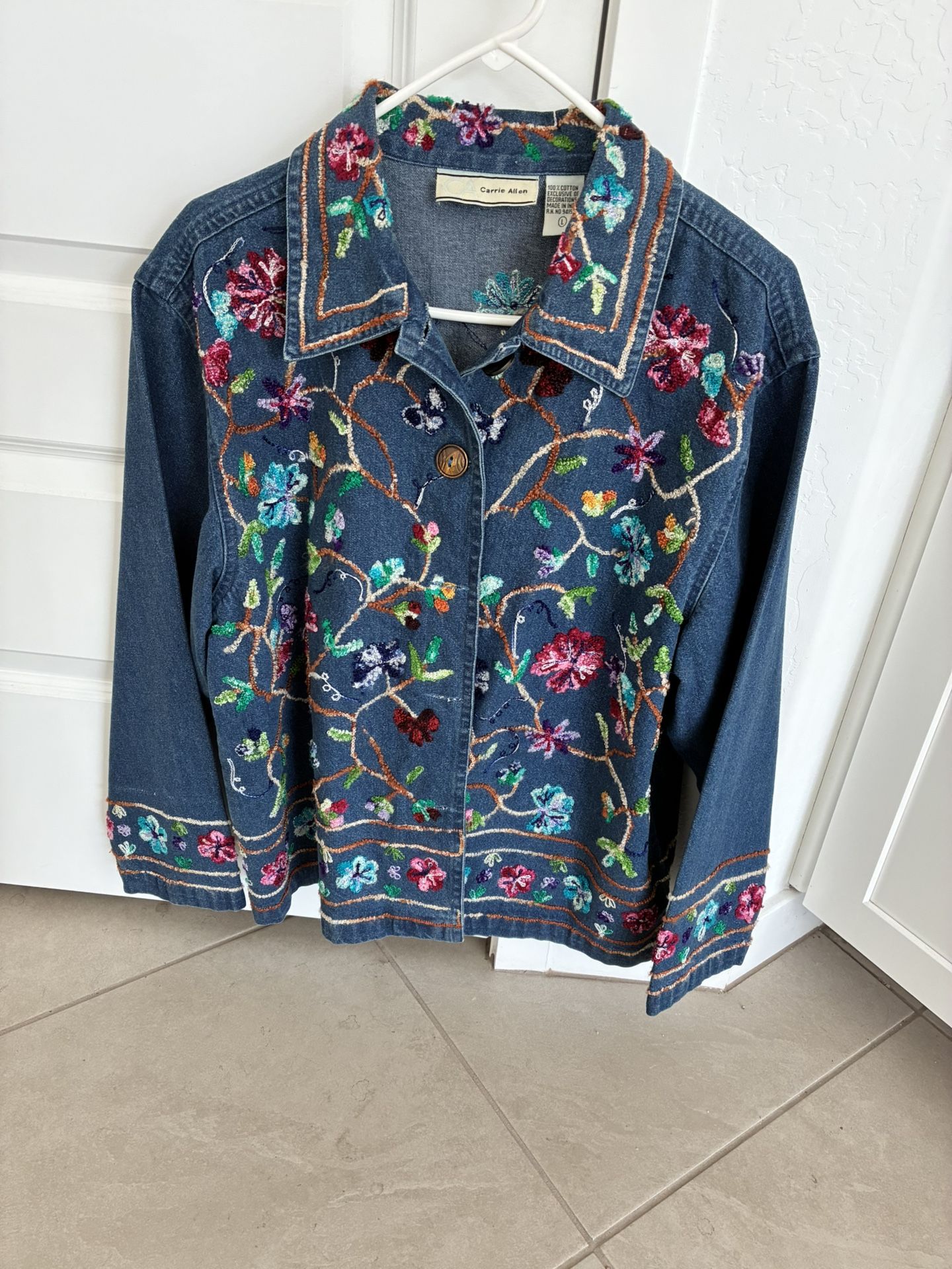 Carrie Allen Embroidered Denim Jacket
