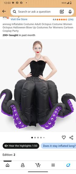 Inflatable Octopus Halloween Costume Adult