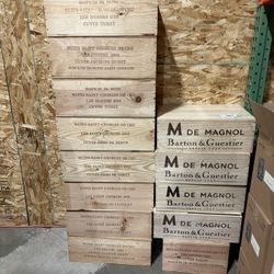 French & Chilean Wood Wine Boxes Crates 1er Cru Premier Cru