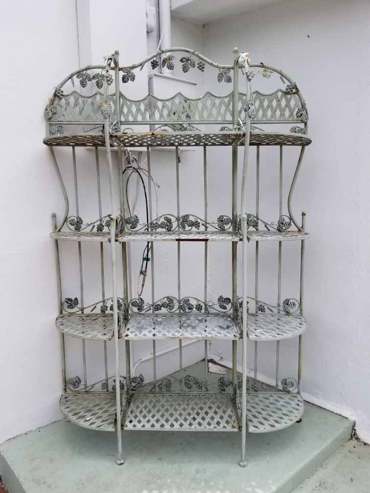 Bakers Rack Planter Metal Unique