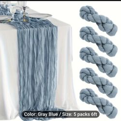 Gray Blue Table Runners